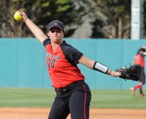 Georgia softball pitcher Chelsea WilkinsonPhoto credit:  John Kelley
