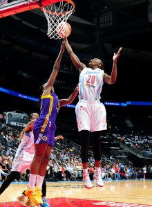 Atlanta Dream post player Sancho Lyttle (20)Photo credit: Scott Cunningham/NBAE/Getty Images