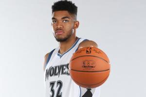 Minnesota Timberwolves center Karl-Anthony TownsPhoto credit: David Sherman/Getty Images